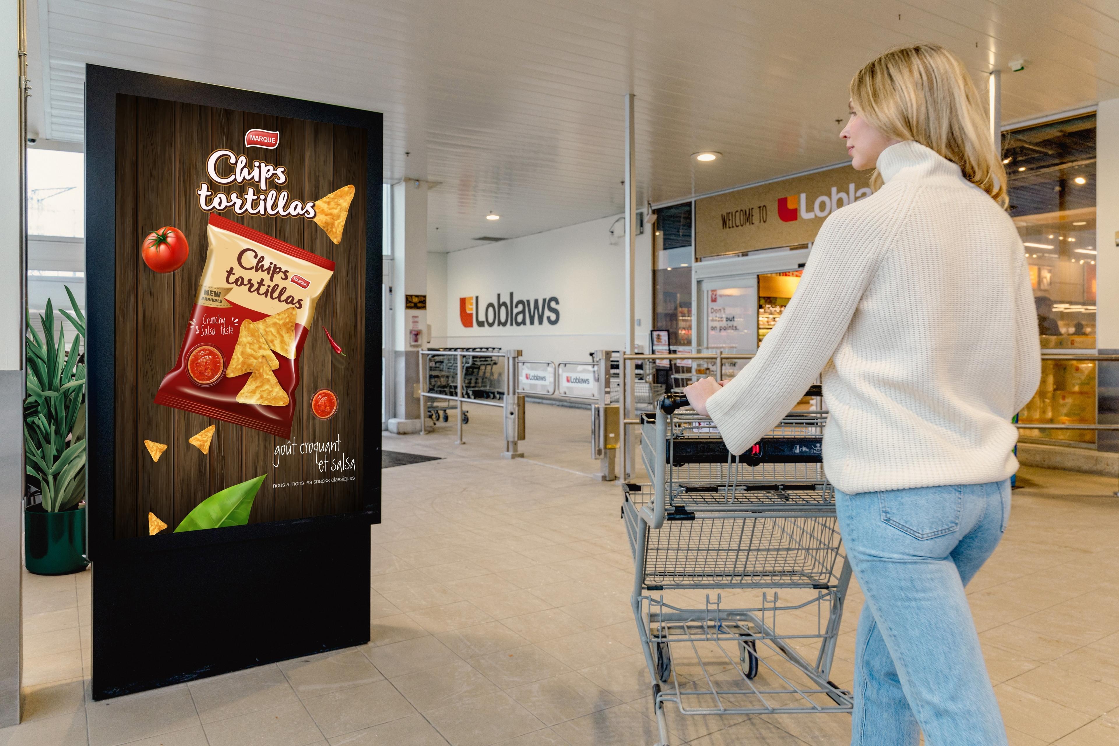 Publicité dans les médias de détail dans les épiceries