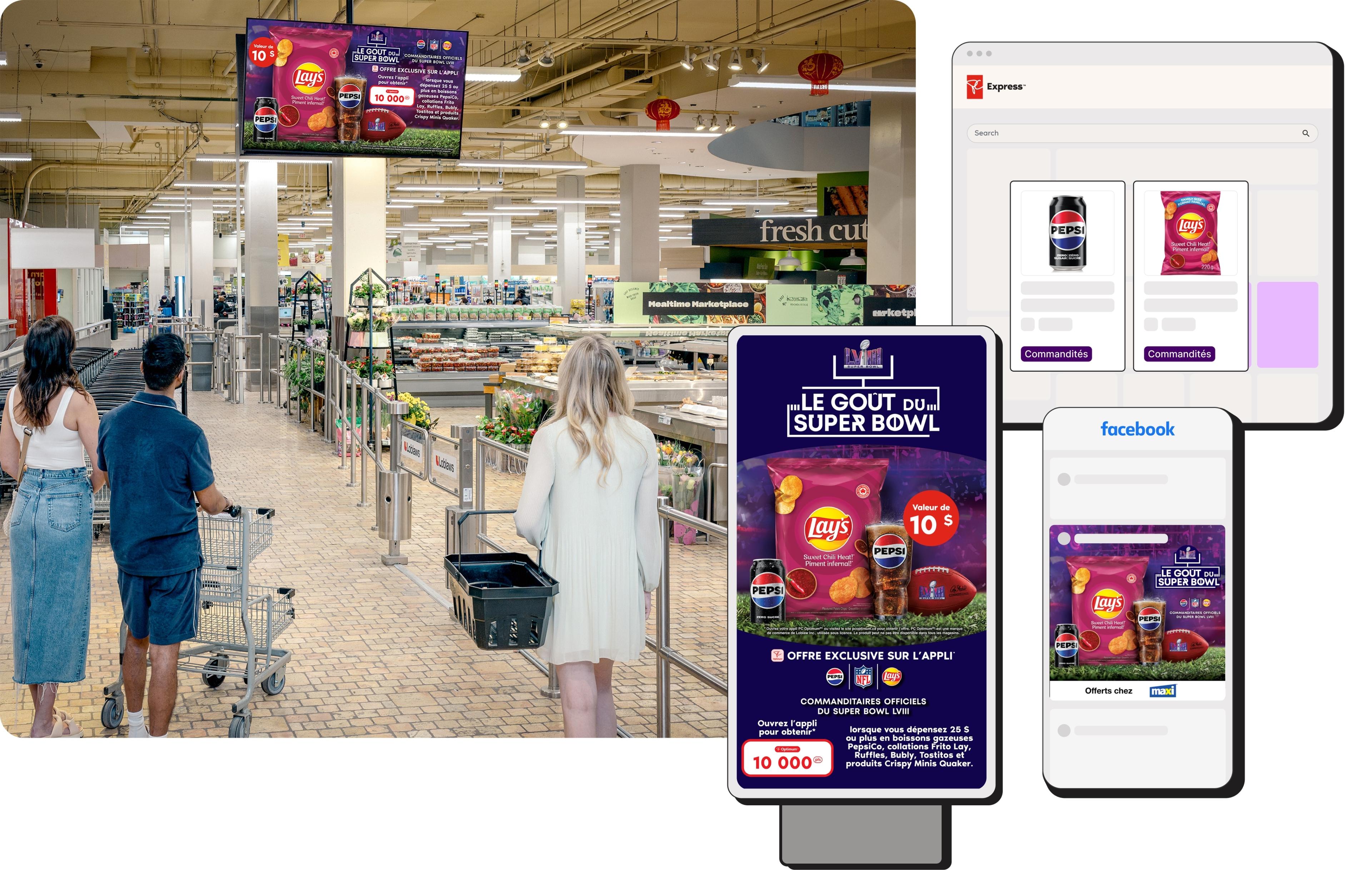 Publicités omnicanales de Loblaw Advance et Pepsi